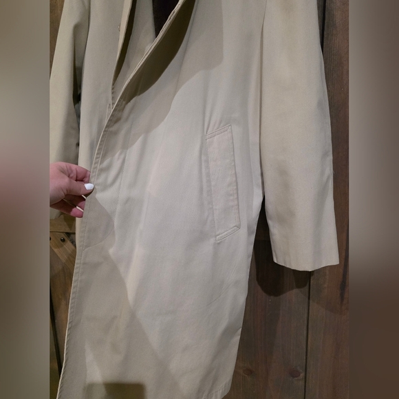London Fog Maincoats Beige Lined Trench Coat Size 40 Reg - Picture 7 of 12
